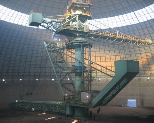 Dumaloq ustki stacking yon tomonini qayta tiklash stacker va reclaimer Dumaloq ustki stacking yon tomonini qayta tiklash stacker va reclaimer